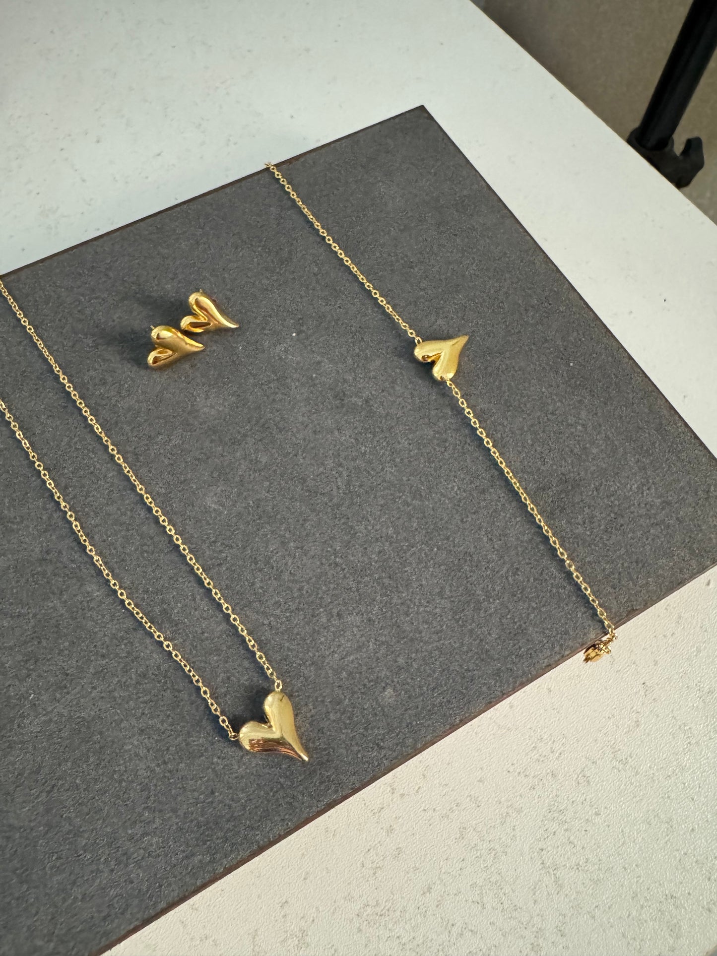 Heart set❤️ (necklace, bracelet,studs)