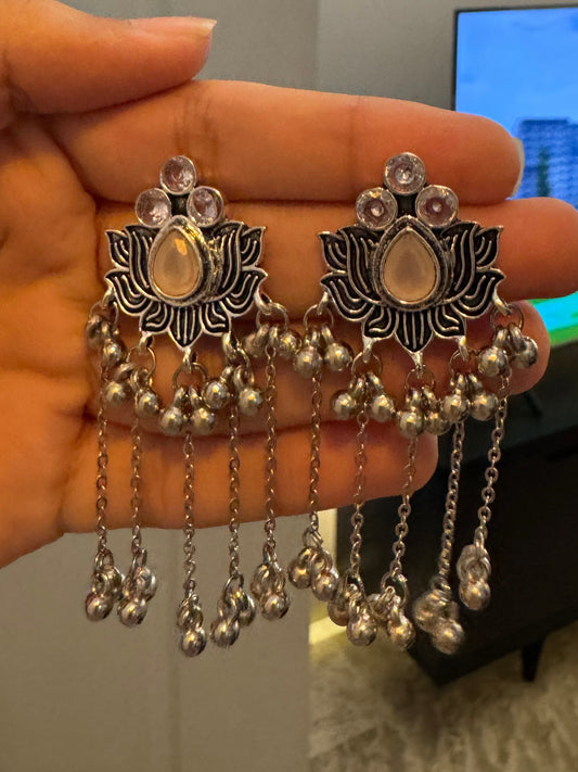 Peach oxidized jhumki💗
